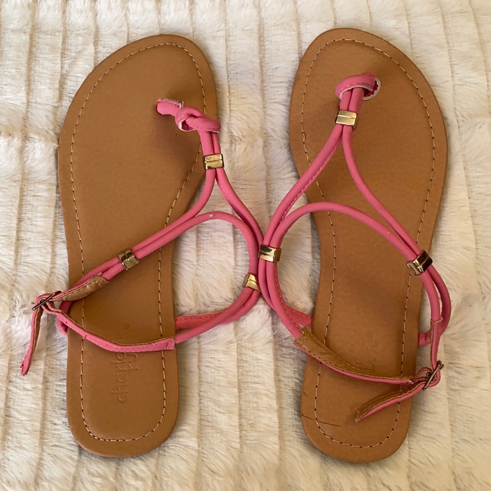 CHARLOTTE RUSSE PINK GLADIATOR SANDALS